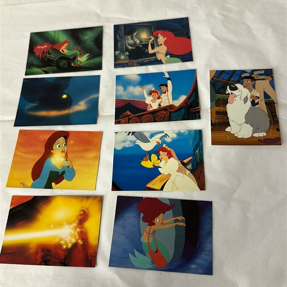 Vintage 1991 Pro Set Disney The Little Mermaid trading Collectible cards 8+
